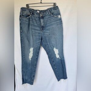 good american distress jean size 16